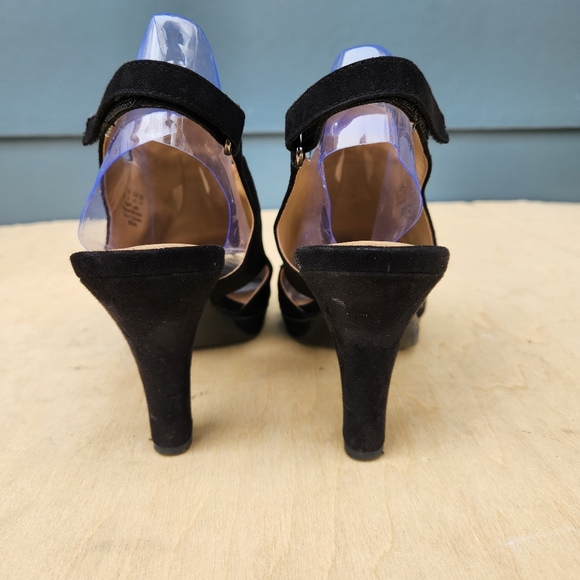 Naturalizer Deborah Slingback Black Peep Toe Casual Heels - Size 10 M - Picture 8 of 11